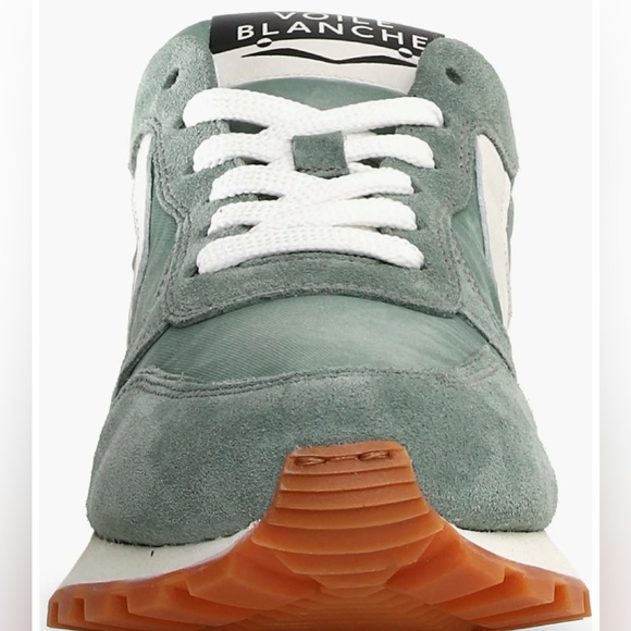 NWT VOILE BLANCHE PARIS Race Sneaker in Sage-Off White - Picture 2 of 13